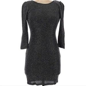 Cecico women's black silver shiny dress medium